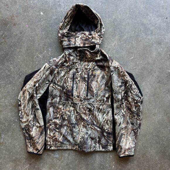 Gamehide Men’s Camo Jacket 1/4 Zip Removable Hood Size XL Hunting Grunge Y2k - Picture 1 of 14